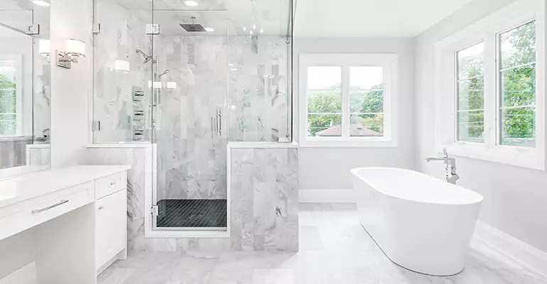 Full Shower Remodel in Stamford